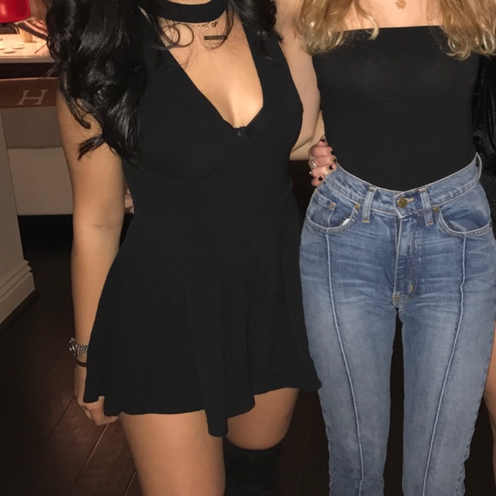 Black Romper with Choker